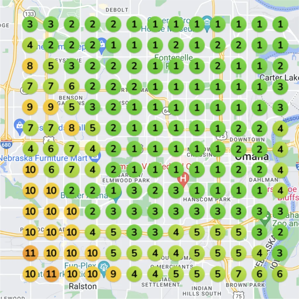 After: Improved Google Maps visibility